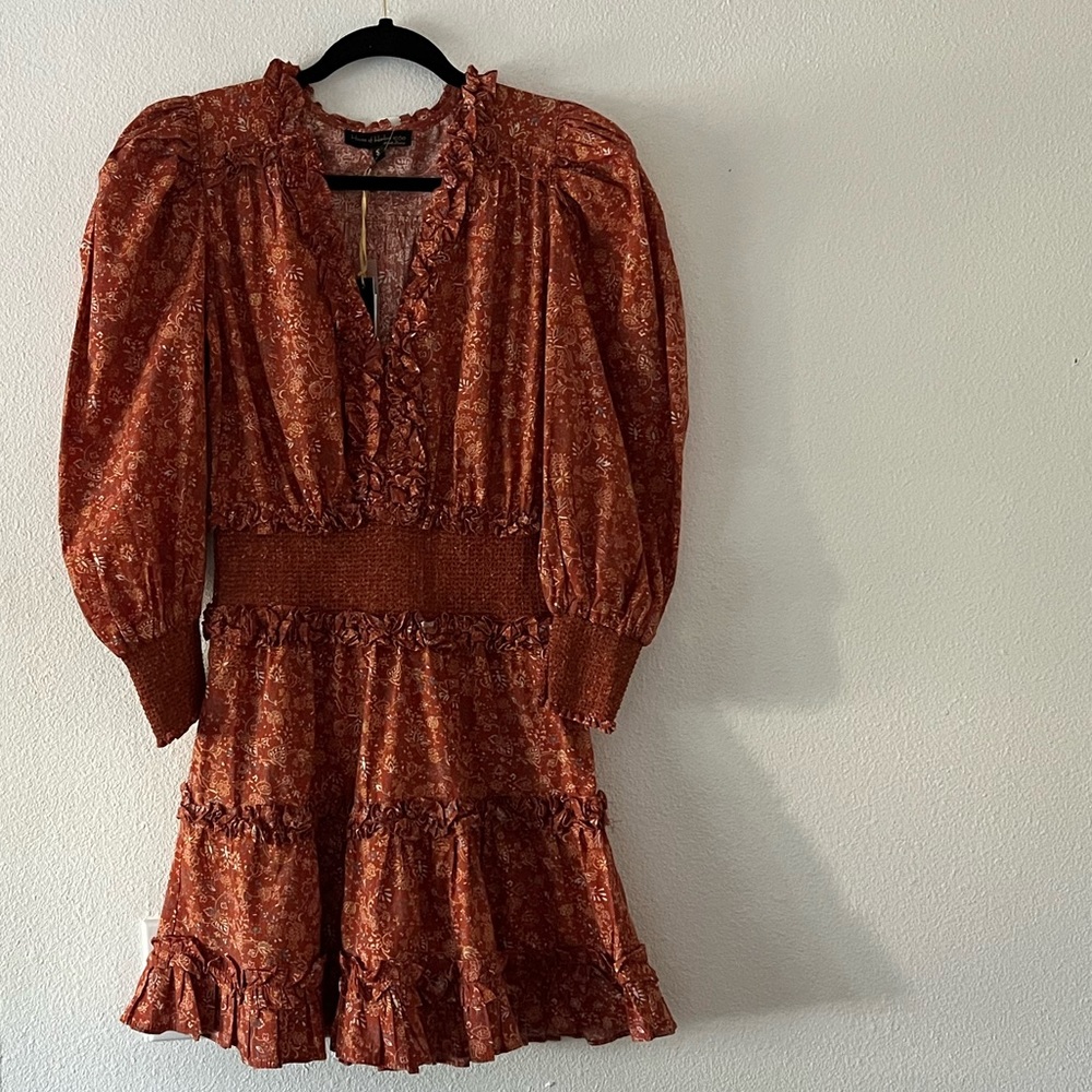 {House of Harlow} Brand New Boho Tiered Floral Mini Dress